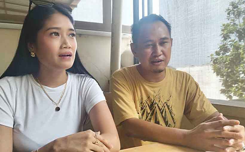 Anggota DPRD Sumatera Utara dari Fraksi Gerindra H Ajie Karim bersama istri.