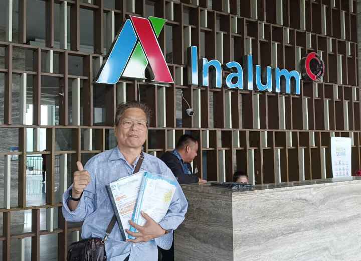 Direktur PT SSE Halomoan H saat di Inalum