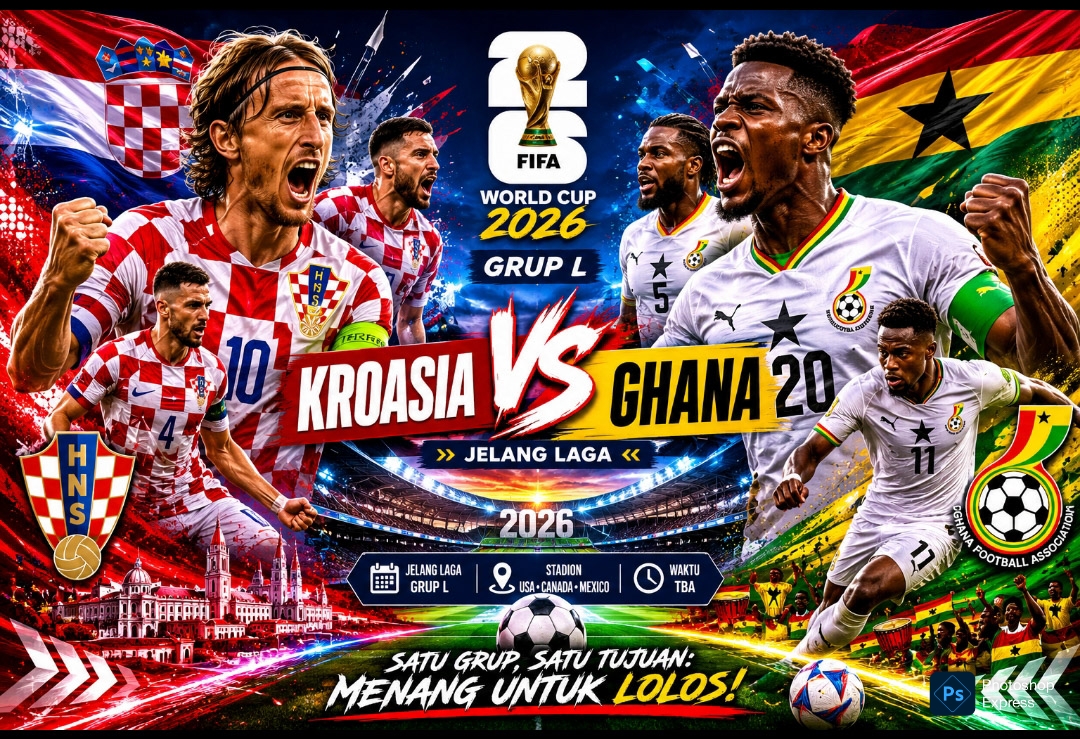 Kroasia alami laga berat di Grup I lawan Ghana Piala Dunia 2026. (Kitamedan.com)