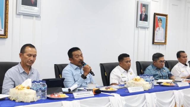 Bupati Madina menyampaikan pentingnya jalur udara dalam percepatan pembangunan di hadapan Anggota DPR RI. 